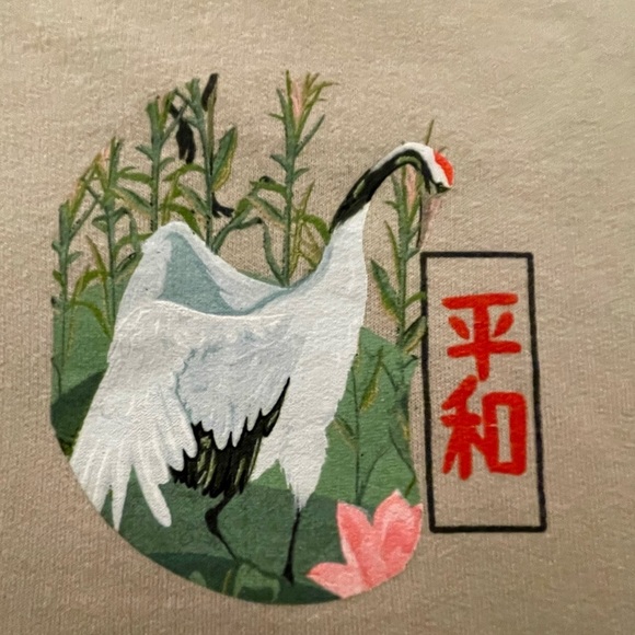 Artist Union Unisex Hoodie With Japanese Cranes NWOT - Picture 3 of 16